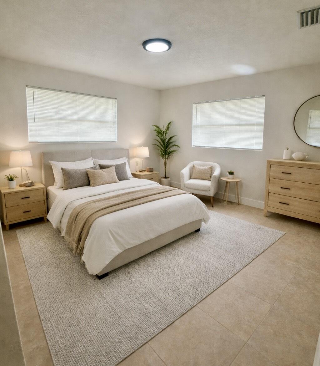 7796 Loomis Street Hypoluxo, FL 33462 - Photo 3 of 7 a bedroom with a bed and window