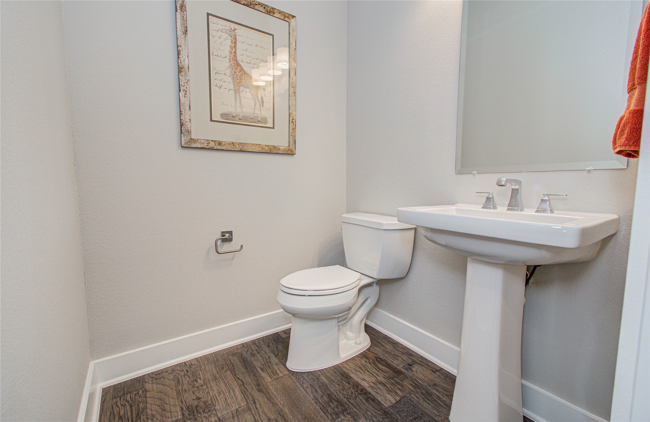 29702 Hay Field Lane Fulshear, TX 77406 - Photo 35 of 45 a bathroom with a sink toilet and a mirror