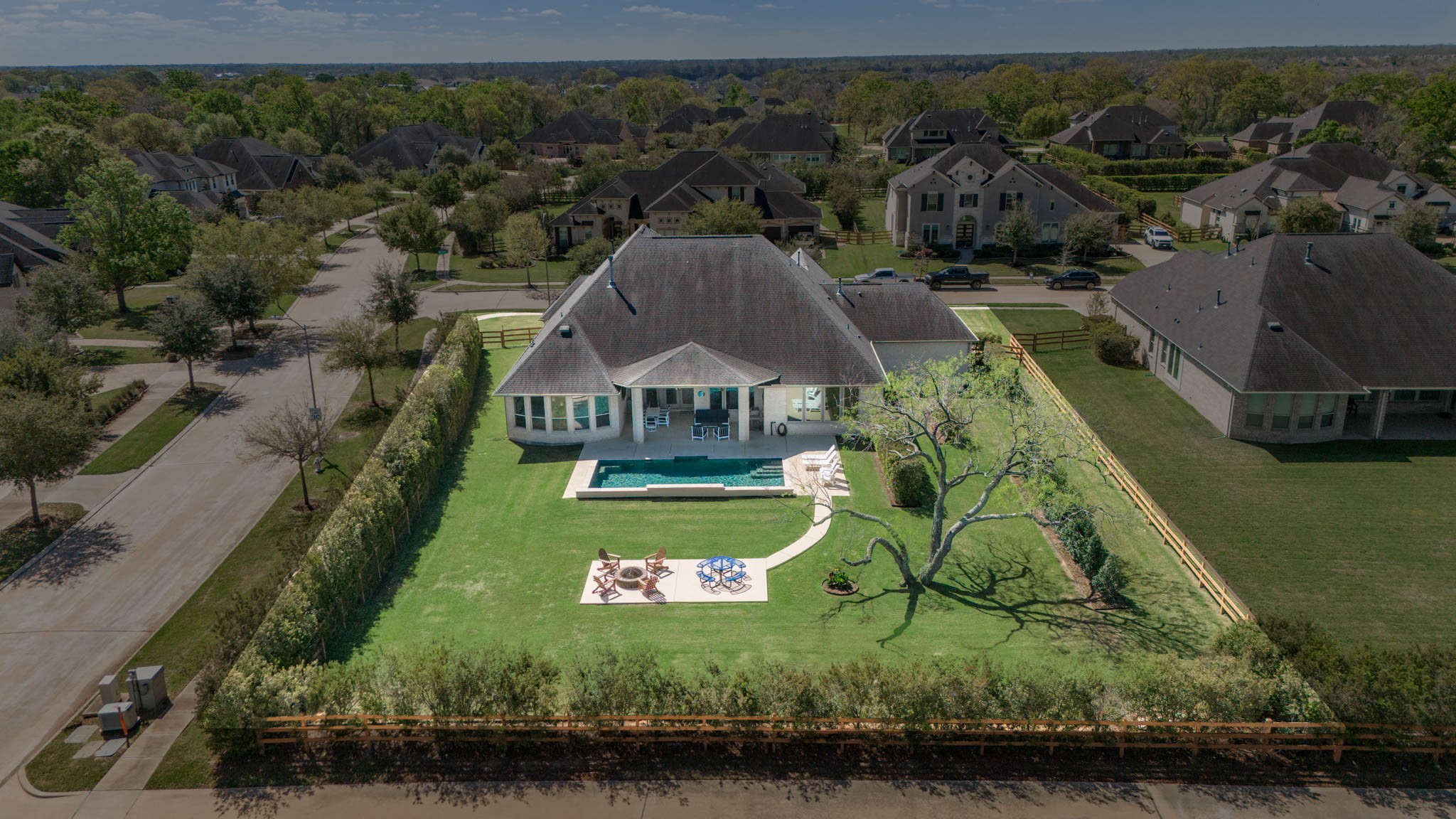 29702 Hay Field Lane Fulshear, TX 77406 - Photo 5 of 45 an aerial view of a house with a yard