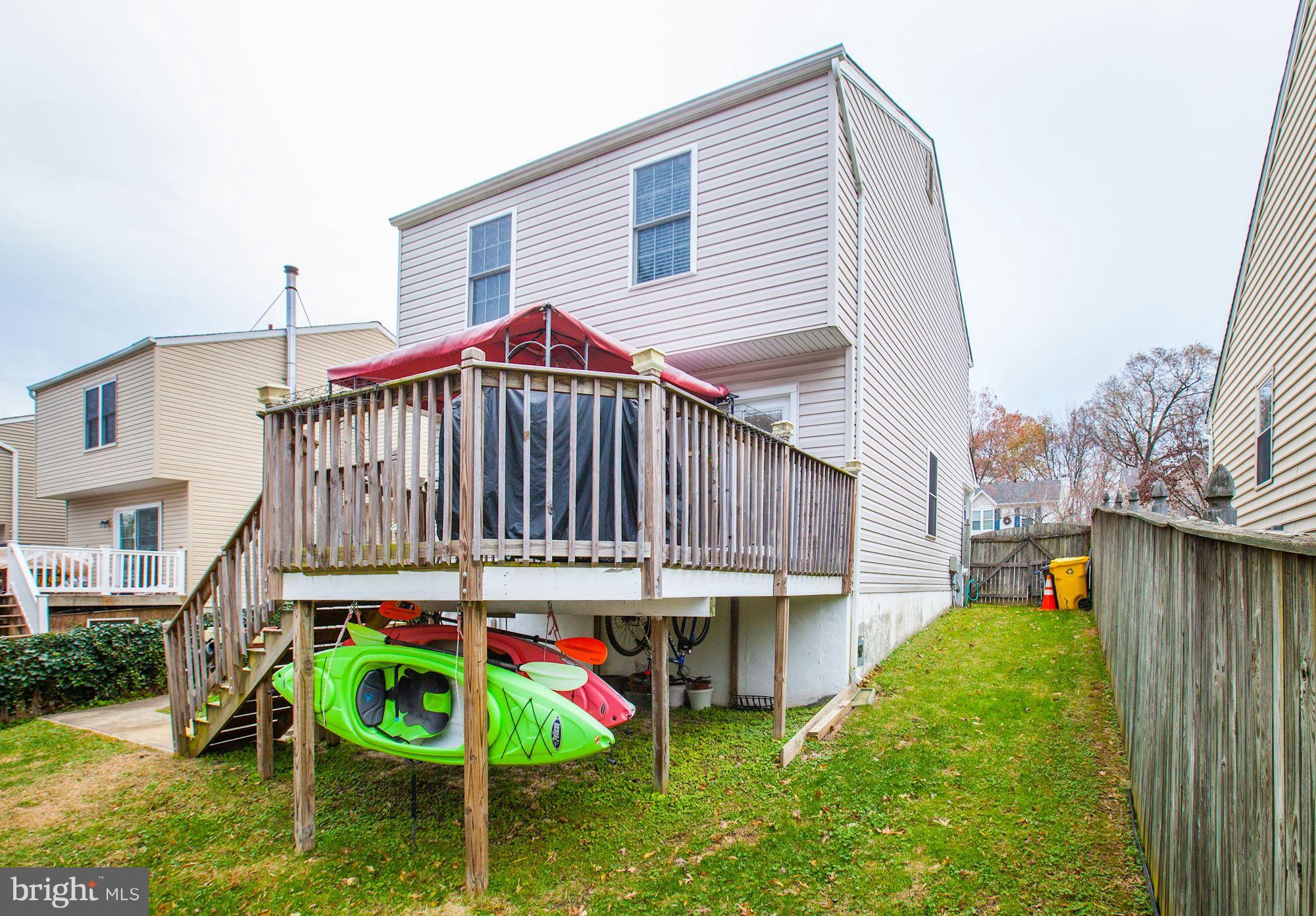 3453 Brookhaven Road Pasadena, MD 21122 - Photo 41 of 43 Custom Deck with Attached Awning