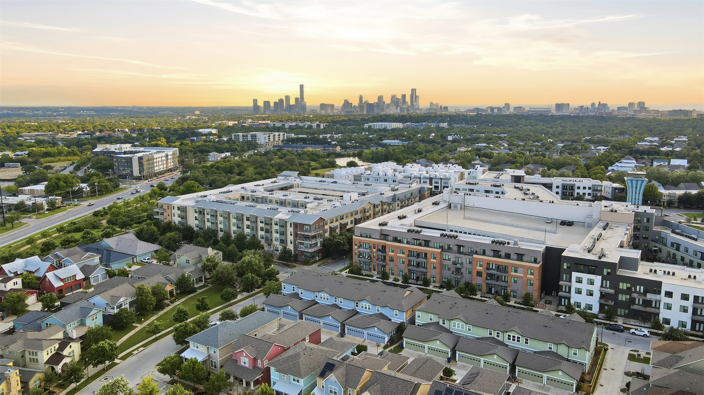 3901 Vaughan Street Austin, TX 78723 - Photo 36 of 37 Aerial perspective showcasing urban and suburban architecture