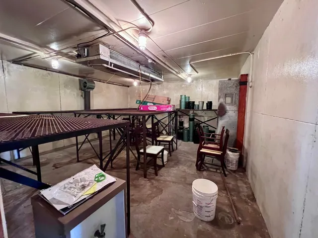 a view of a chairs in a room