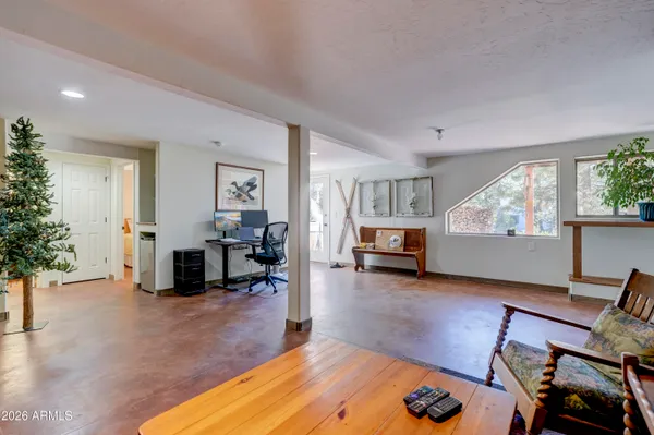 a kitchen with cabinets a counter space a sink and appliances