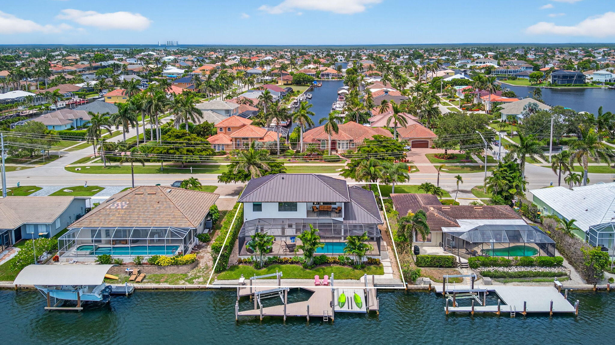 1649 San Marco Road Marco Island, FL 34145 - Photo 49 of 53 53-Aerial Rear Exterior 1 - lot line