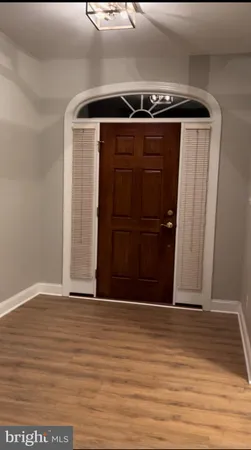 a view of wooden door