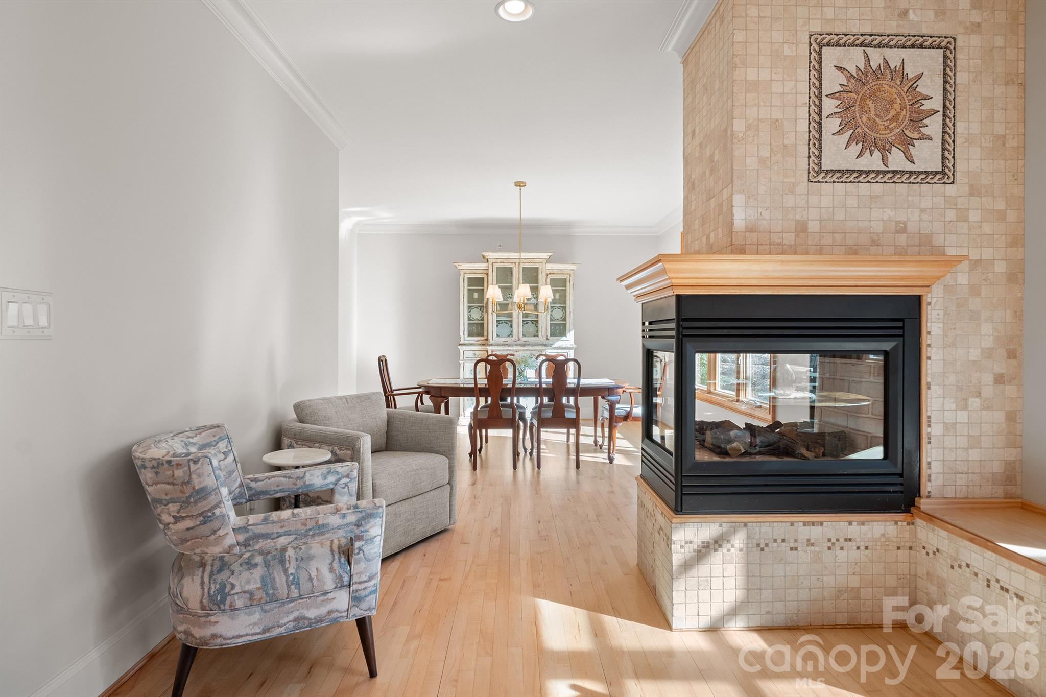 301 Agnew Road Mooresville, NC 28117 - Photo 9 of 42 a living room with furniture and a fireplace