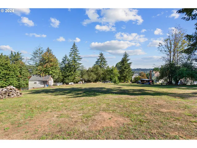 a big yard with lots of green space