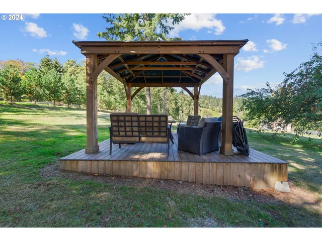 a view of yard with green space