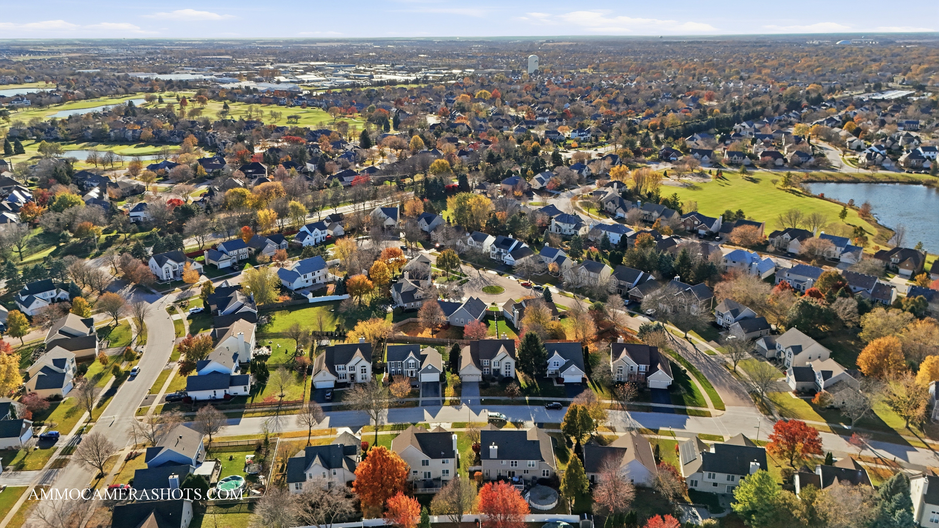1205 Red Clover Drive Naperville, IL 60564 - Photo 43 of 49 an aerial view of residential building and lake view