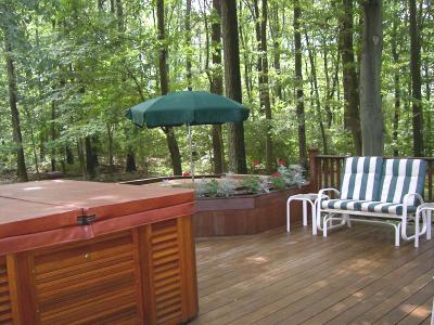 3329 Willow Run Road Kutztown, PA 19530 - Photo 8 of 8 Teak deck with hot tub and built-in table