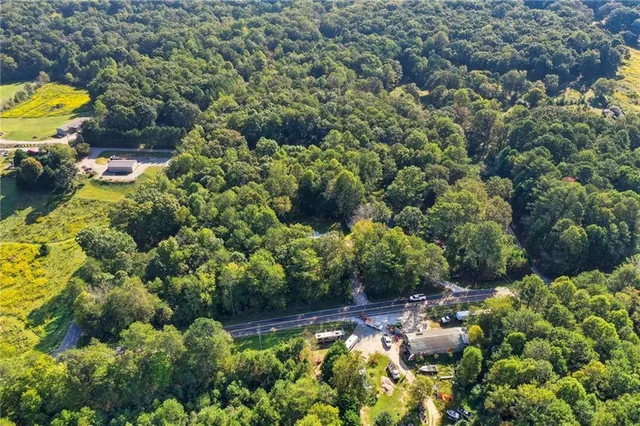 a view of a lake with a house