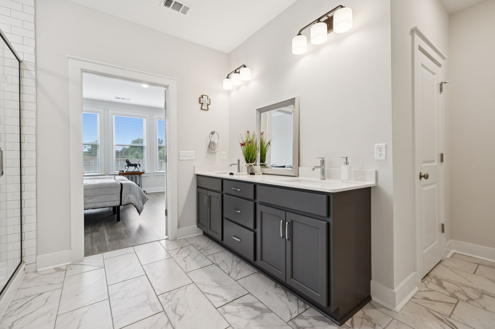 3737 Felipe Way Murfreesboro, TN 37129 - Photo 22 of 45 a spacious bathroom with a double vanity sink mirror and toilet
