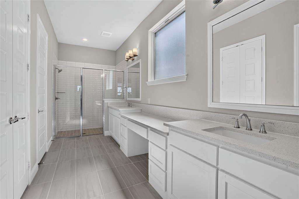 2528 Horsetail Road Frisco, TX 75033 - Photo 21 of 39 Modern style Primary bathroom with upgraded finishes.