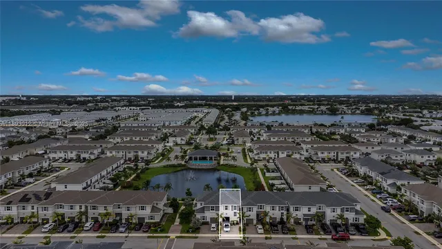 an aerial view of a city