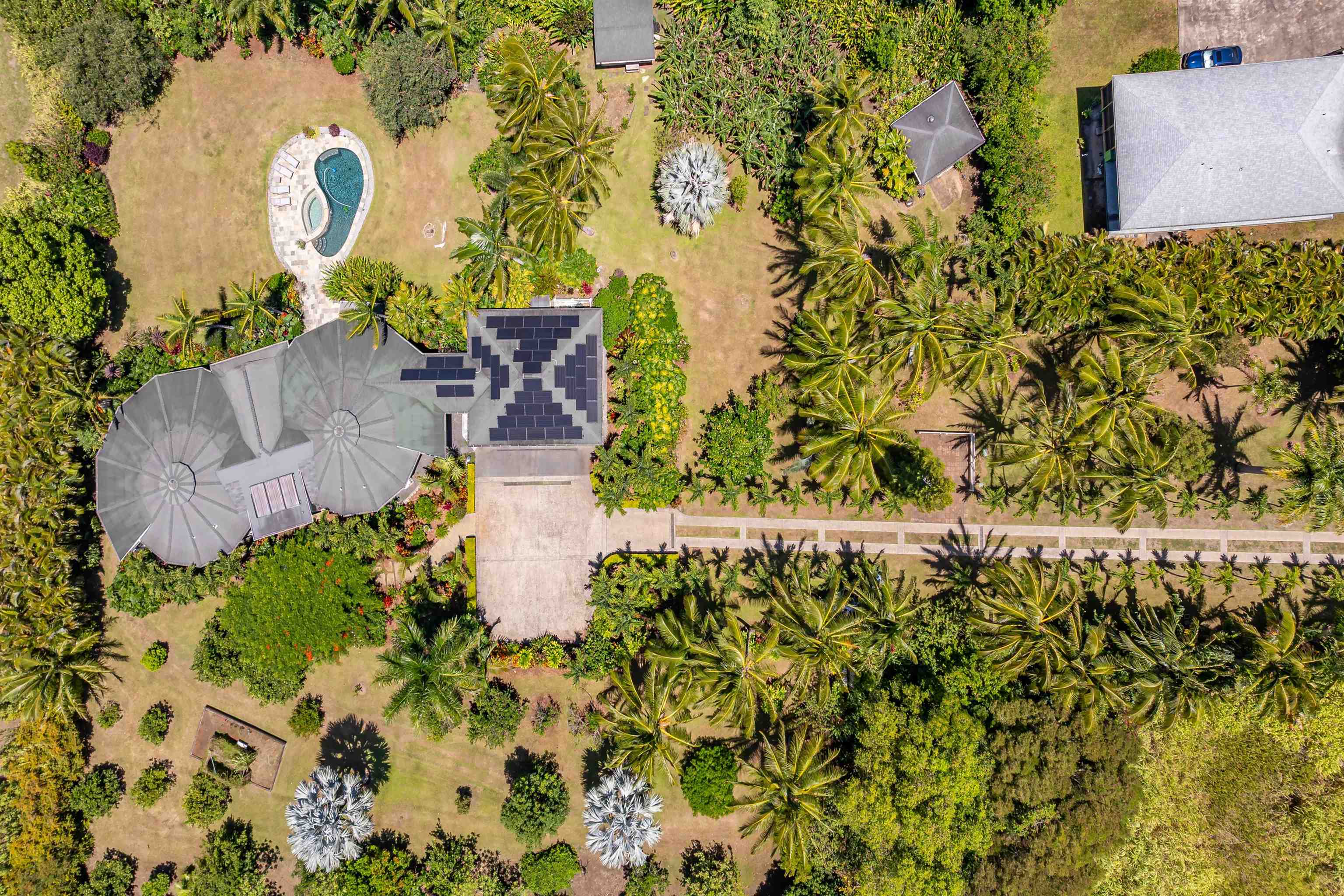 65 North Holokai Road Haiku, HI 96708 - Photo 46 of 50 an aerial view of a house with a yard and plants
