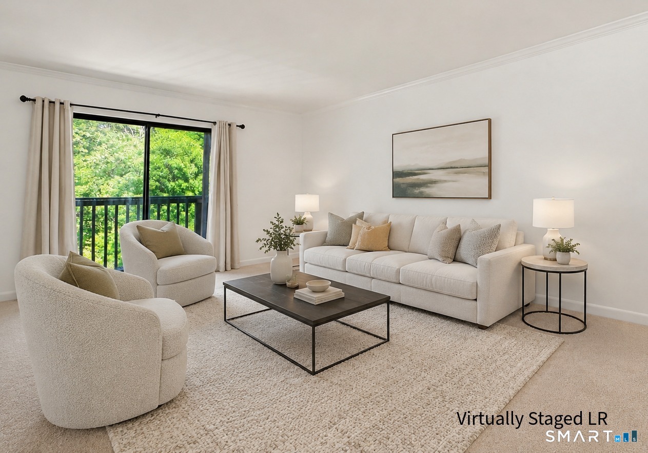 97 Richards Avenue, Unit F15 Norwalk, CT 06854 - Photo 2 of 38 Virtually staged LR, freshly painted, recent carpet.