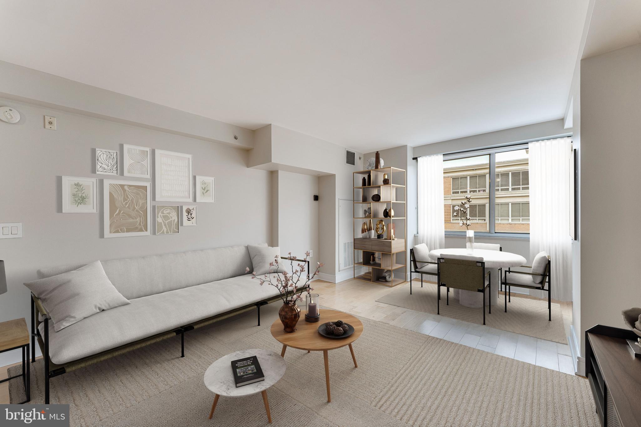 800 4th Street Southwest, Unit S418 Washington, DC 20024 - Photo 5 of 22 a living room with furniture and a large window