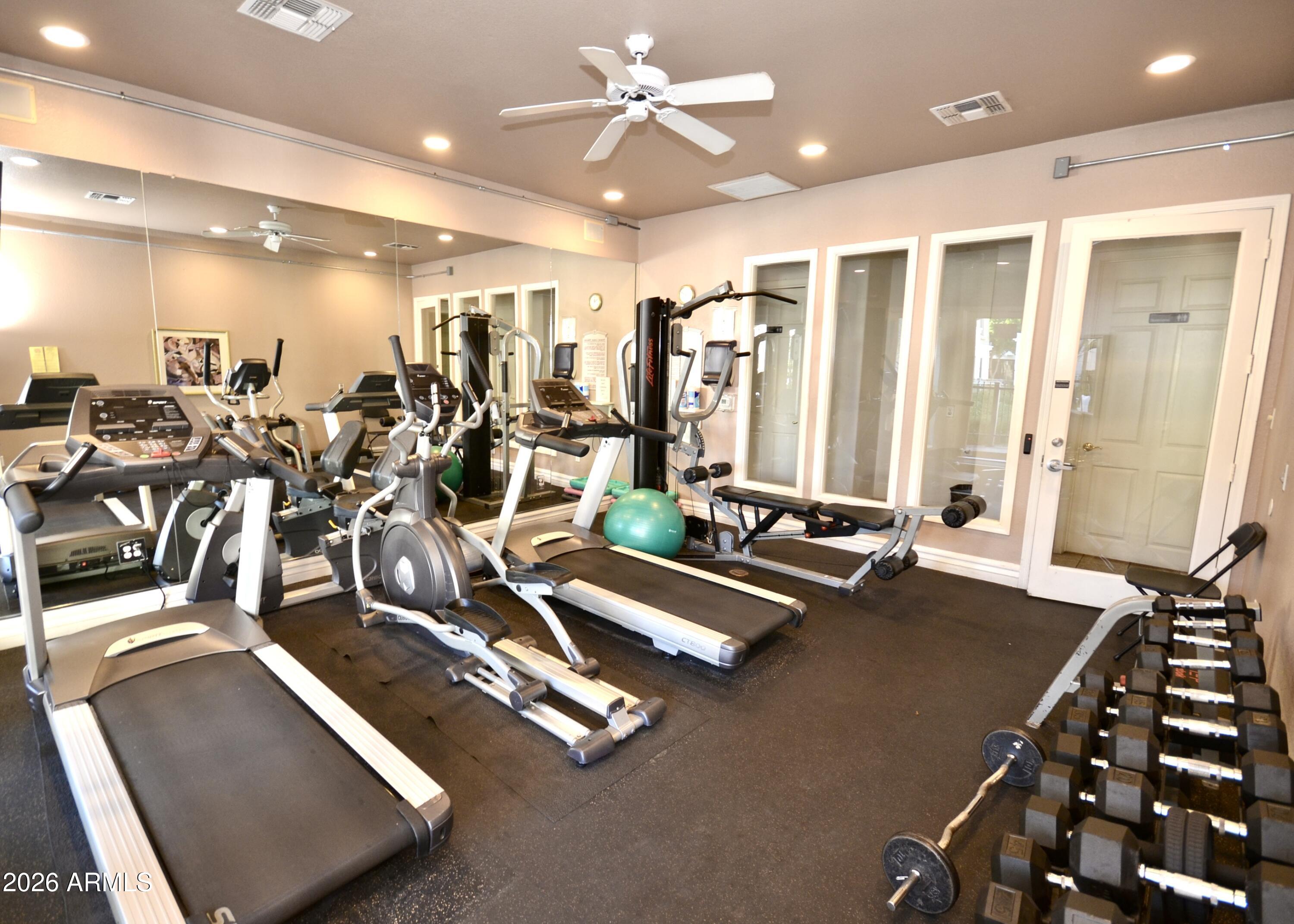 5303 North 7th Street, Unit 117 Phoenix, AZ 85014 - Photo 27 of 31 a view of a room with gym equipment