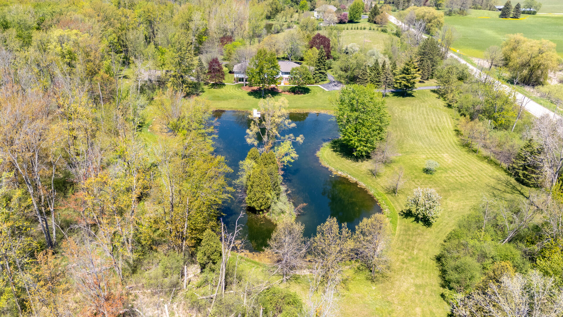 1041 Horns Corners Road Cedarburg, WI 53012 - Photo 34 of 53 View from above