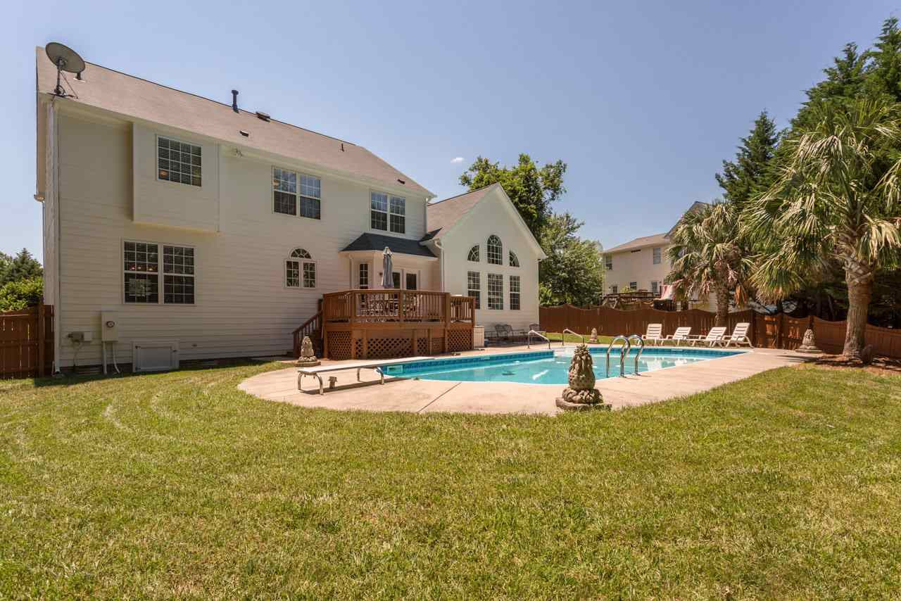 1909 Wescott Drive Raleigh, NC 27614 - Photo 21 of 25 Even With the Pool, Back Yard Still has Grassy Area for Playing Your Favorite Outdoor Sports