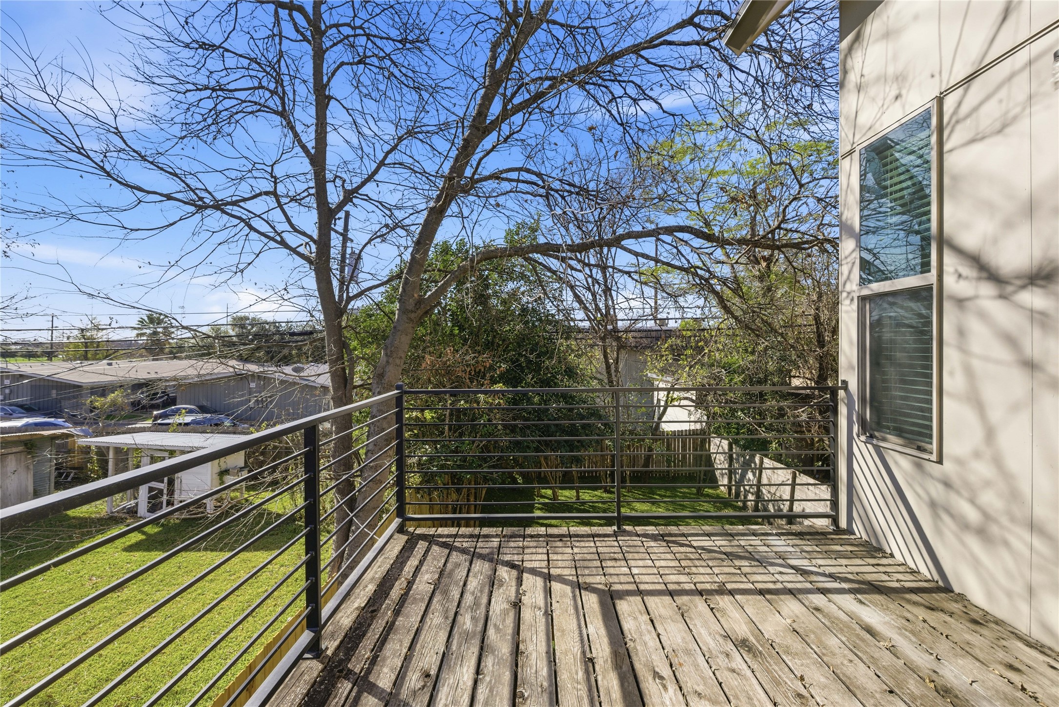 701 Zennia Street, Unit B Austin, TX 78751 - Photo 35 of 40 Balcony on second floor overlooking back yard