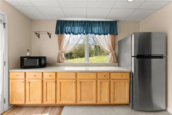 a view of backyard of house