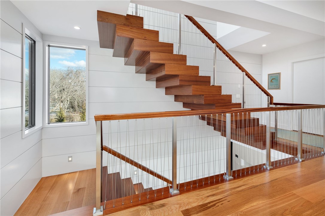 511 Ocean Avenue Newport, RI 02840 - Photo 35 of 45 second floor landing and stairs to Sundeck and 5th Bedroom.