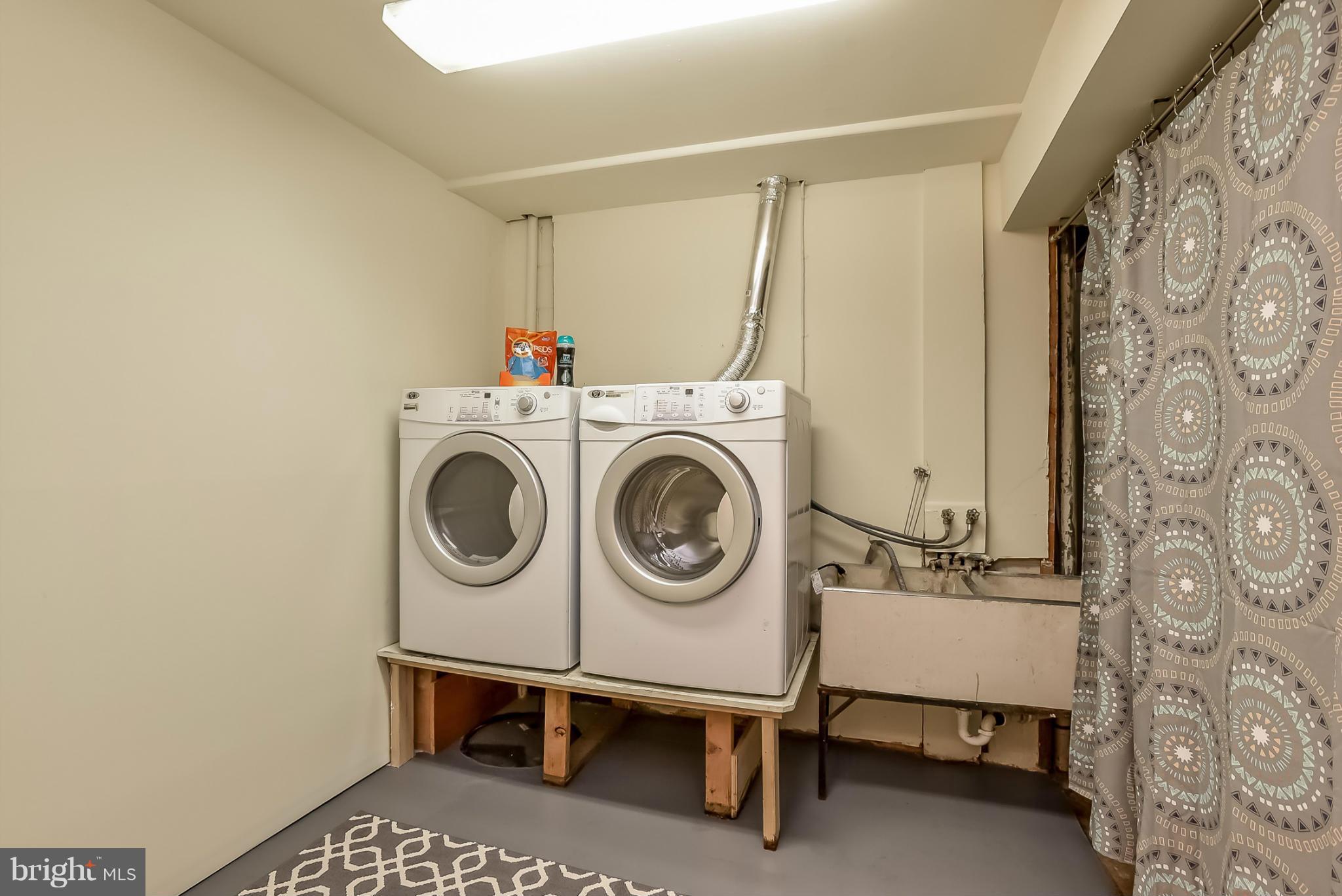 3502 Old Post Road Fairfax, VA 22030 - Photo 20 of 30 Laundry room with newly painted floor