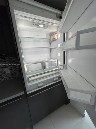 a refrigerator in a kitchen