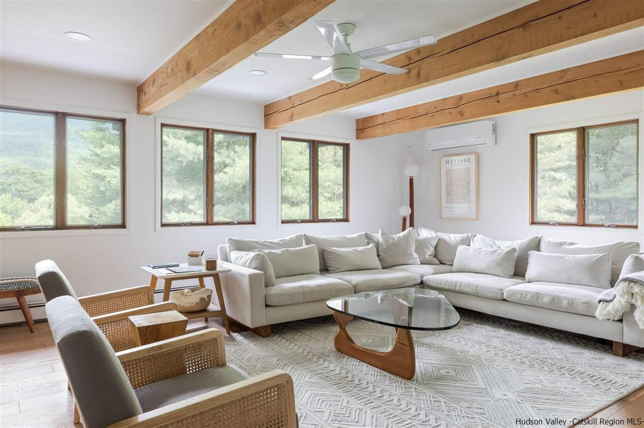 1882 County Road Olivebridge, NY 12461 - Photo 12 of 35 a living room with furniture and a large window