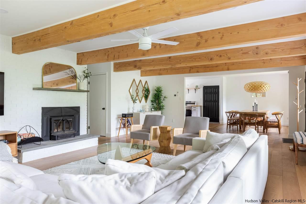 1882 County Road Olivebridge, NY 12461 - Photo 14 of 35 a living room with furniture and a fireplace