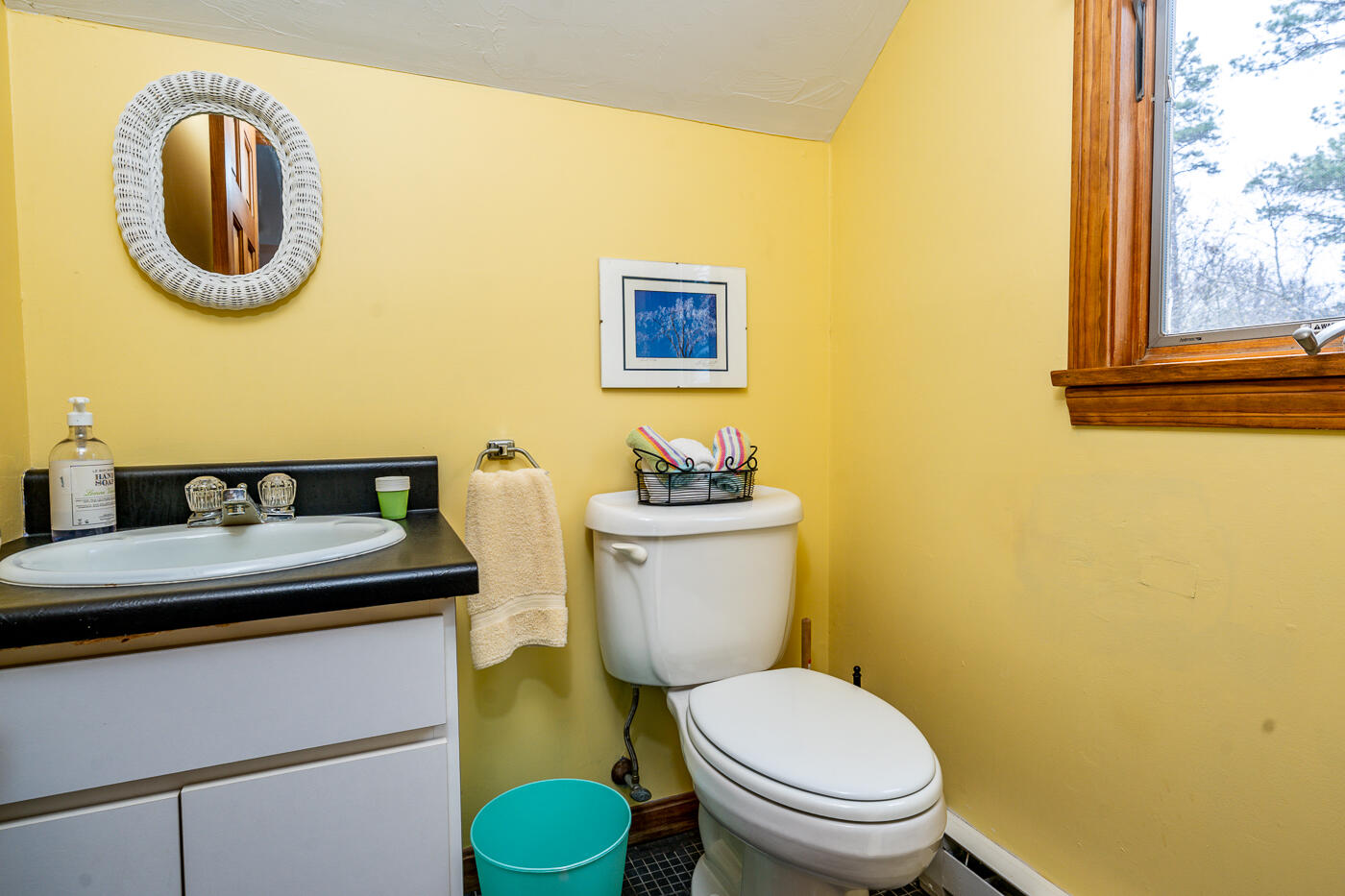150 Herring Brook Road Eastham, MA 02642 - Photo 22 of 54 a bathroom with a toilet a sink and a mirror