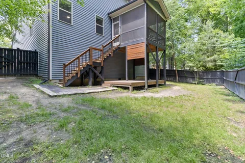 a backyard of a house