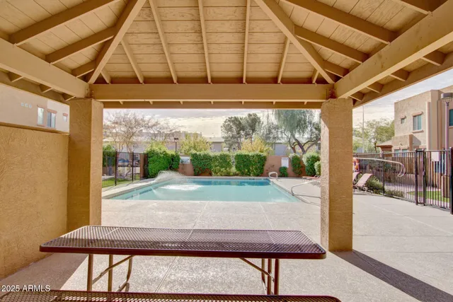 a view of wooden floor with a dry yard