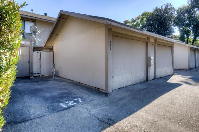 a backyard of a house