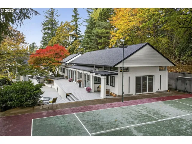 a house view with a garden space