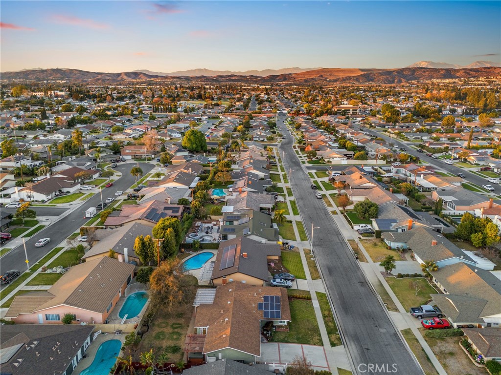 5251 Hamer Lane Placentia, CA 92870 - Photo 38 of 38 an aerial view of a city with lots of residential buildings