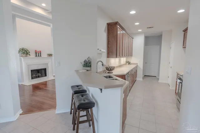 a view of backyard with green space