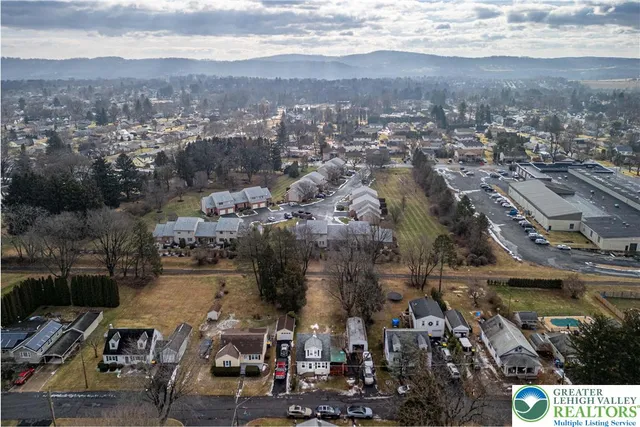an aerial view of multiple house