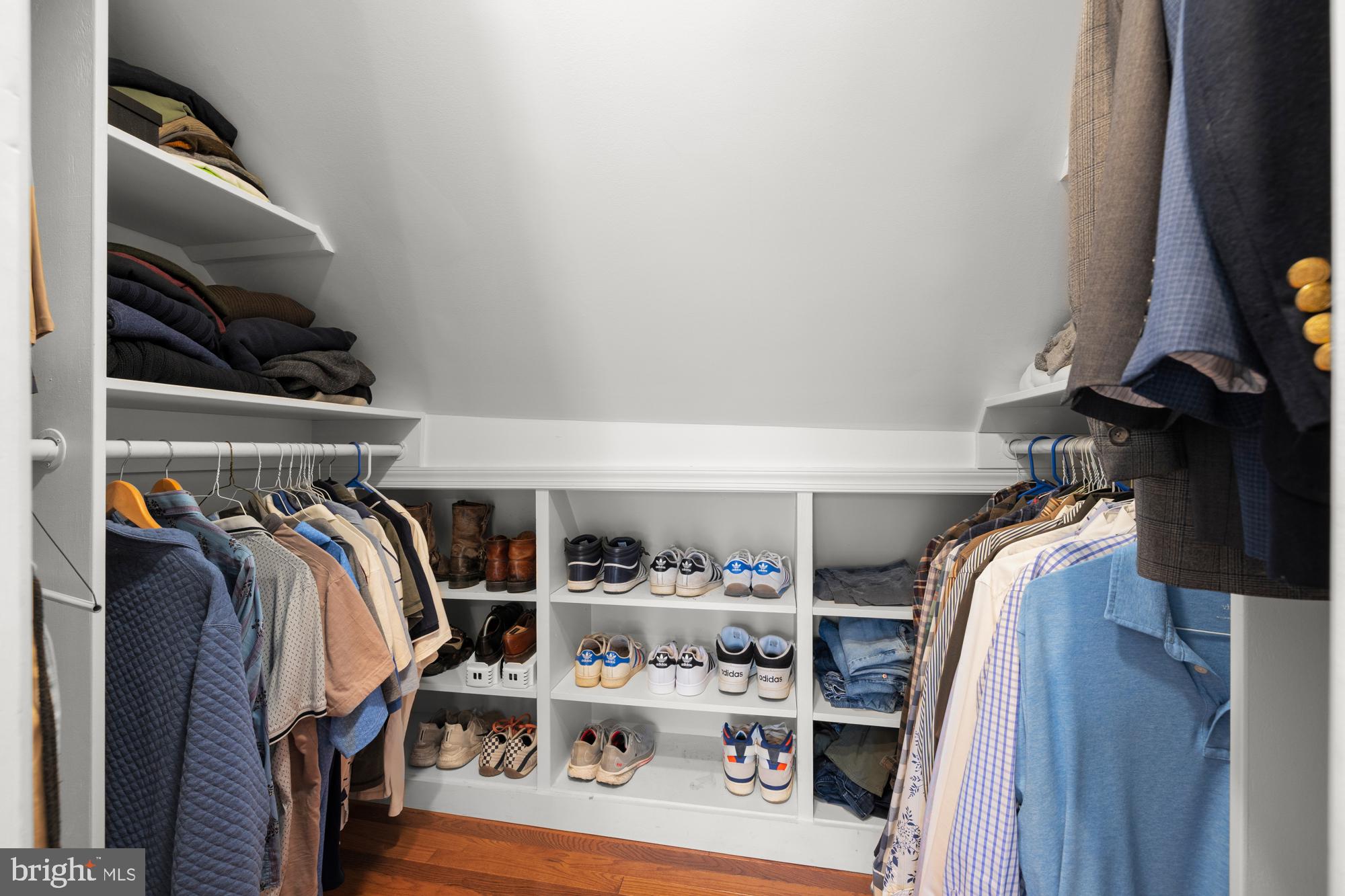 1441 Manchester Lane Northwest Washington, DC 20011 - Photo 35 of 63 a view of walk in closet with clothes and shoes