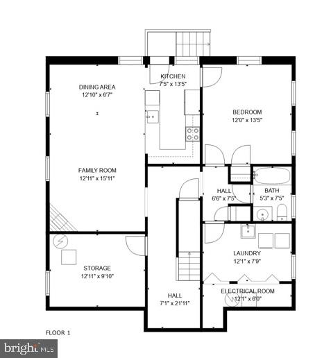 1441 Manchester Lane Northwest Washington, DC 20011 - Photo 62 of 63 Lower Level Floorplan