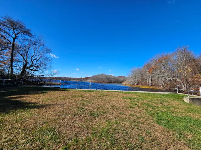 a view of an outdoor space and swimming pool