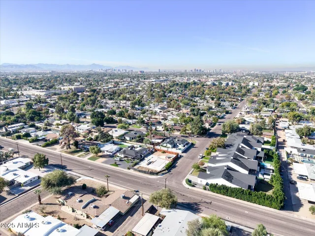 an aerial view of a city