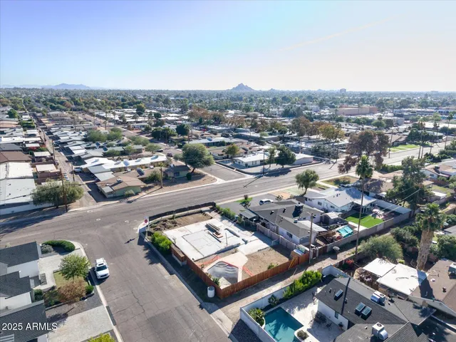 an aerial view of a city