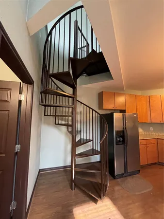 a front view of a multi story building