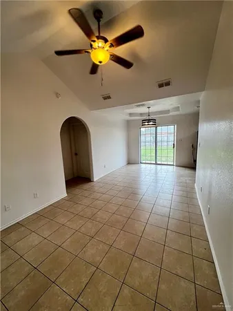 a view of an empty room and window
