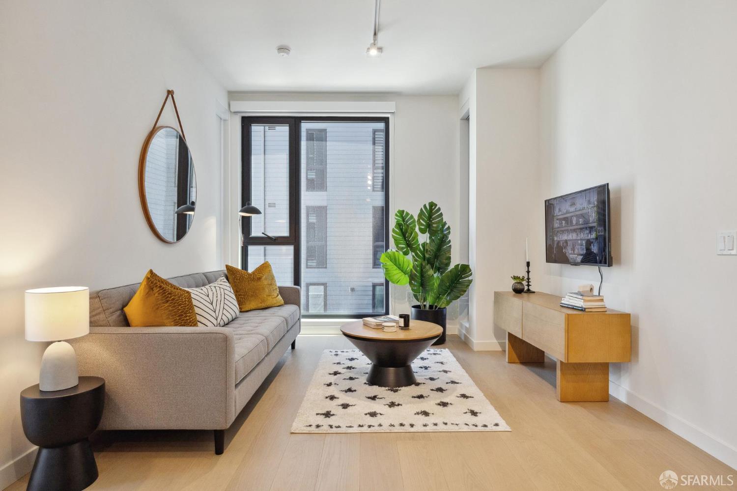 988 Harrison Street, Unit YH2 San Francisco, CA 94107 - Photo 11 of 17 a living room with furniture a rug and a potted plant