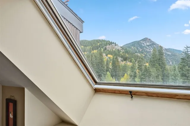 a view of balcony with furniture