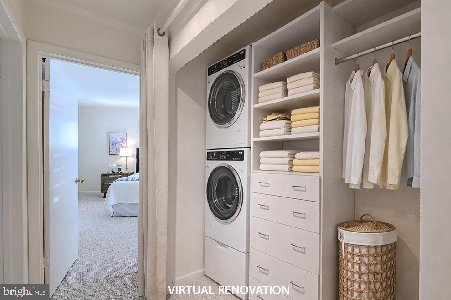 333 2nd Street Northeast, Unit 206 Washington, DC 20002 - Photo 3 of 19 a utility room with dryer and washer