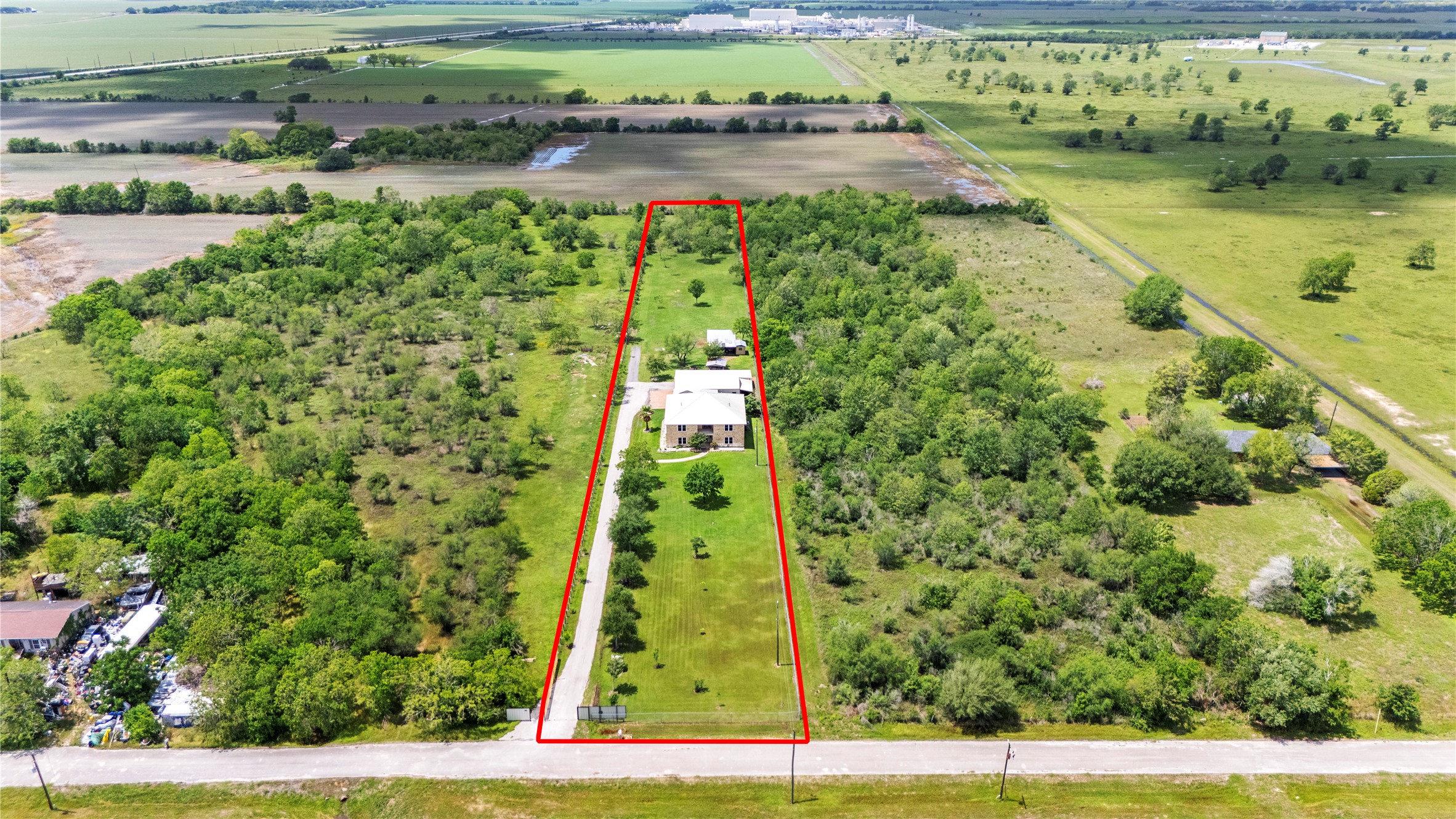 523 Moore Bar Road Rosenberg, TX 77471 - Photo 23 of 50 Aerial view showing property lines from the front.
